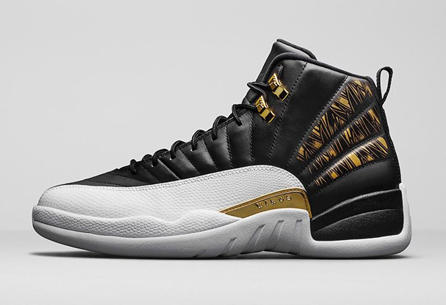 black white and gold 12s