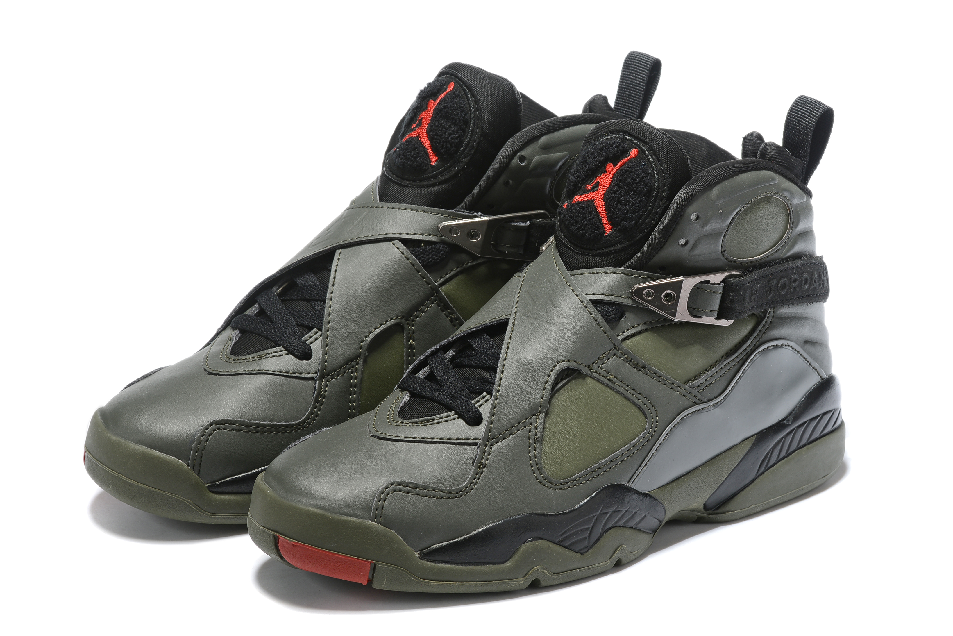 army green jordan 8s