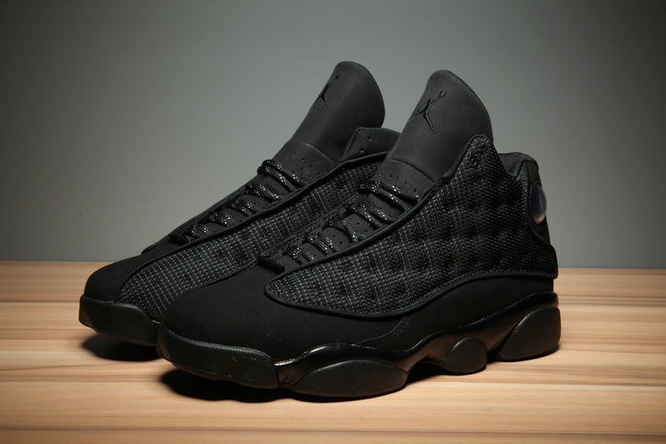 Air Jordan 13 All Black Cat 3M Shoes 