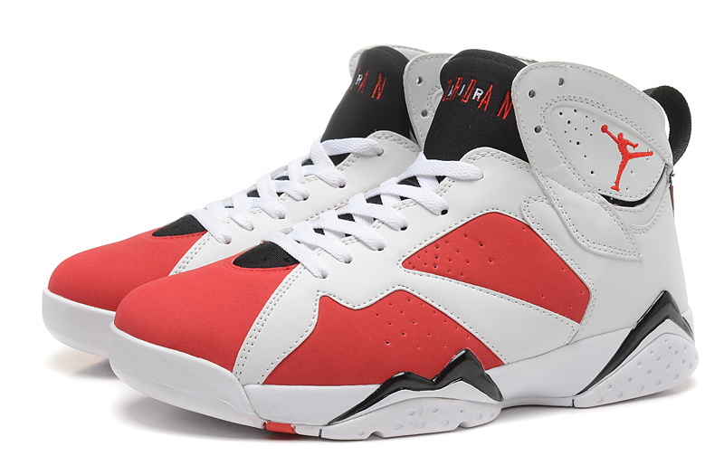 jordan 7s white and red